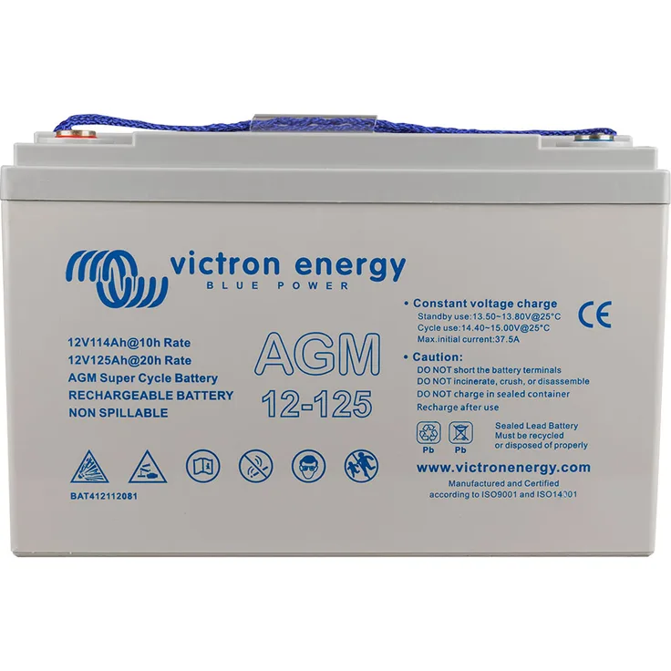 Victron AGM 12V 125Ah Super Cycle Akkue C20