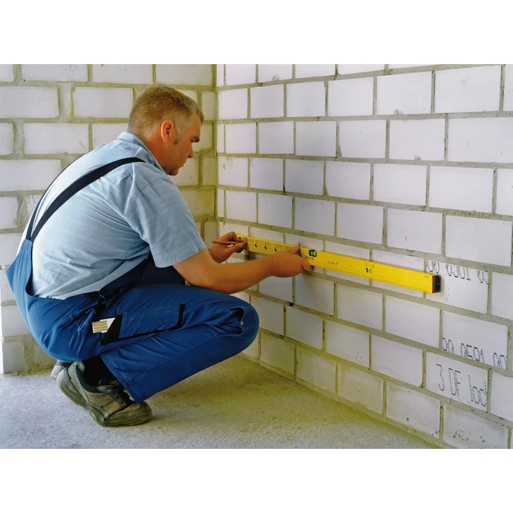 STABILA Elektriker-Wasserwaage Type 70 Electric, 120 cm, leichtes Alu-Profil, 1 Horizontal-Libelle, 1 Vertikal-Libelle, Markierlöcher, Markierungshilfen, metrische Skala, Made in Germany – Bild 11