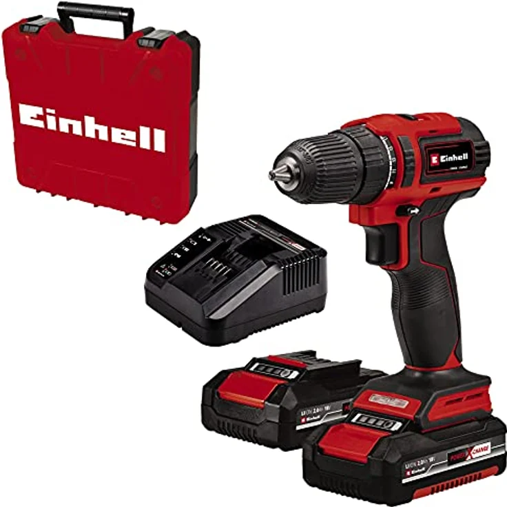 Einhell Akku-Bohrschrauber TE-CD 18/40 Li BL (2x Akku 2,0Ah und Ladegerät) – Bild 1