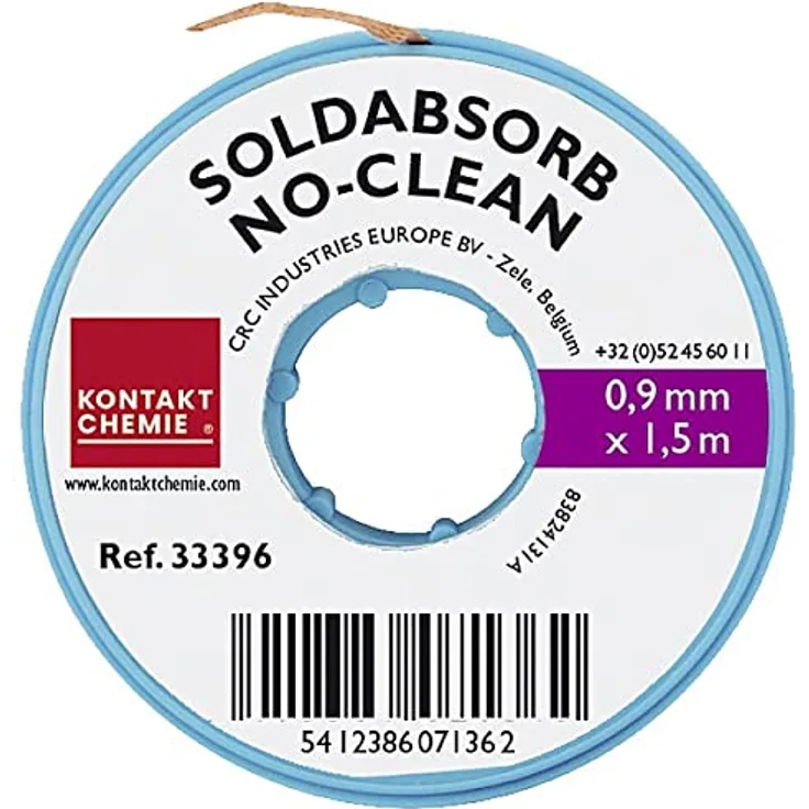 CRC SOLDABSORB 0,9mm x 1,5 Entlötlitze Länge 1.5m Breite 0.9mm