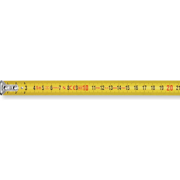 STABILA Taschenbandmaß BM 100, 8 m, Maßband mit metrischer Skala, bruchsicheres ABS-Gehäuse, beweglicher Anfangshaken, Gürtel-Clip, MID-Genauigkeit – Bild 4