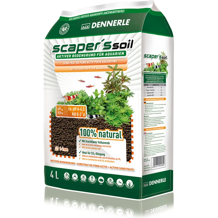 Dennerle Scaper's Soil 1-4 mm aktiver Bodengrund für Aquarien 4 l – Bild 1