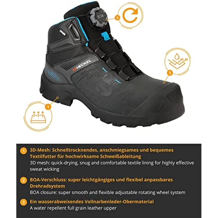 MACSOLE ADVENTURE 3.0 Stiefel S3 67363 schwarz, gelb Weite 11 Größe 41 1 Paar – Bild 3