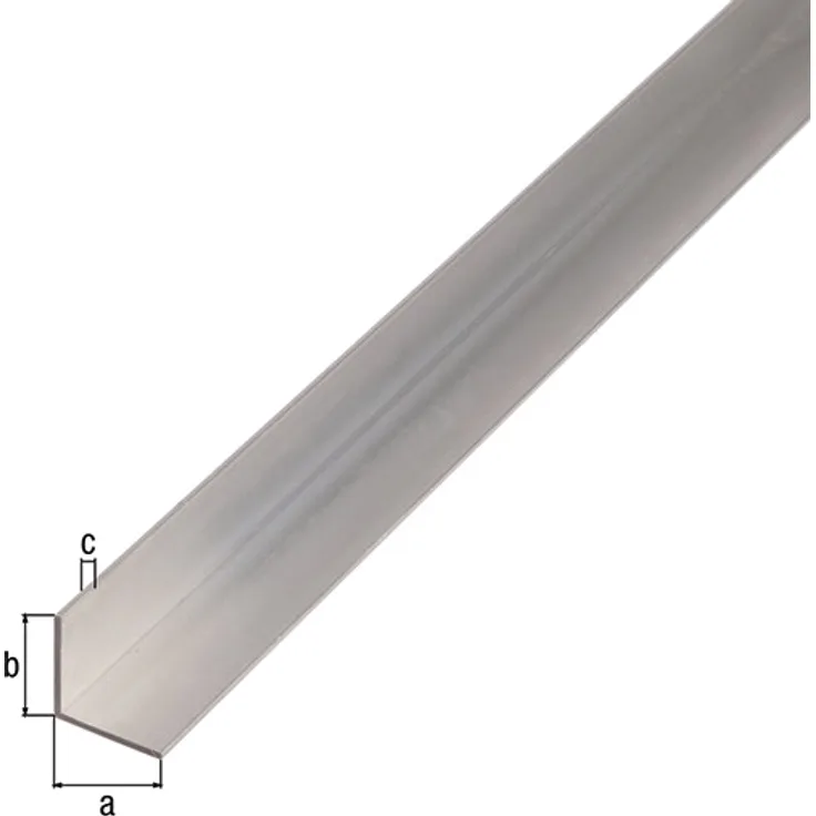 Alberts® BA-Profil, Winkel, gleichsch., Alu natur, LxBxHxS 1000 x 70 x 70 x 3 mm 473389