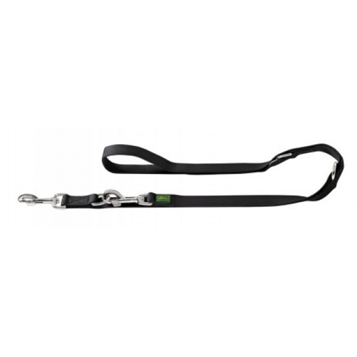 Hunter Hunde-Leine verstellbar Extra Long schwarz 15-300
