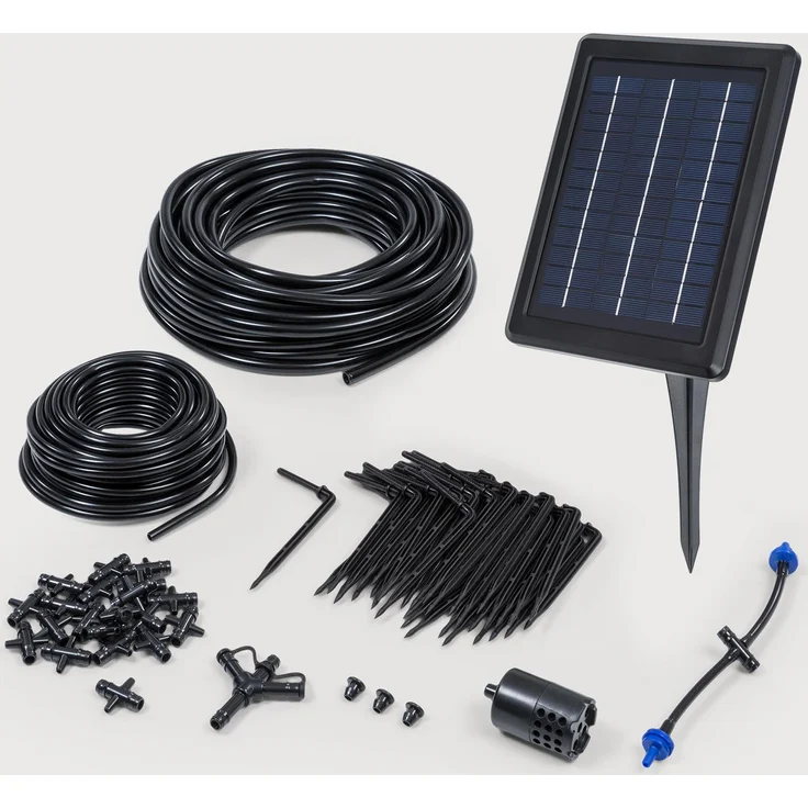 Greenkeeper Solar Bewässerungssystem Solarpanel 1.500 mAh 40 Pflanzen Schwarz – Bild 4