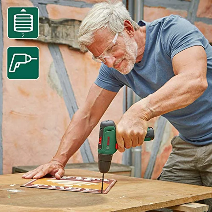 Bosch EasyDrill 1200 Akkubohrschrauber 12 V 20 Nm 2-Gang 20+1 Schnellspannbohrfutter 1x 1,5Ah Akku – Bild 4