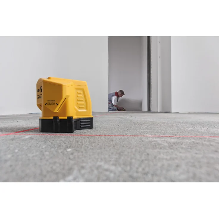 STABILA Bodenlinien-Laser FLS 90, exakter 90-Grad-Winkel am Boden, Reichweite Laserlinie 15 m, Schutzklasse IP 54, Umsteck-Sockel, Zielplatte, Tasche – Bild 13