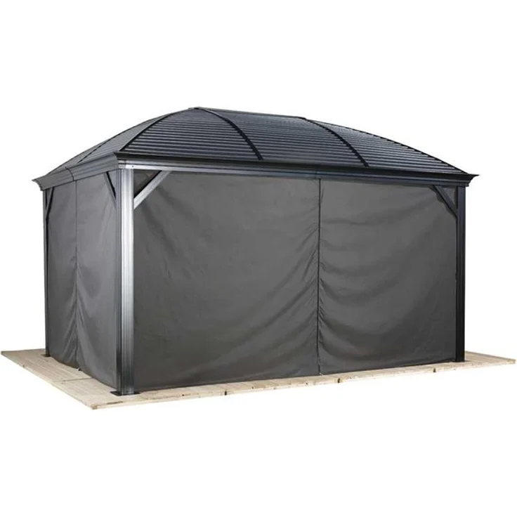 Sojag Vorhänge Pavillon Moreno und Mykonos 10 x 14 Seitenteile Dunkelgrau – Bild 4