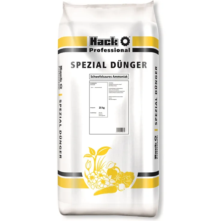 Hack Profi Schwefelsaures Ammoniak Stickstoff Dünger 25 kg Gartendünger