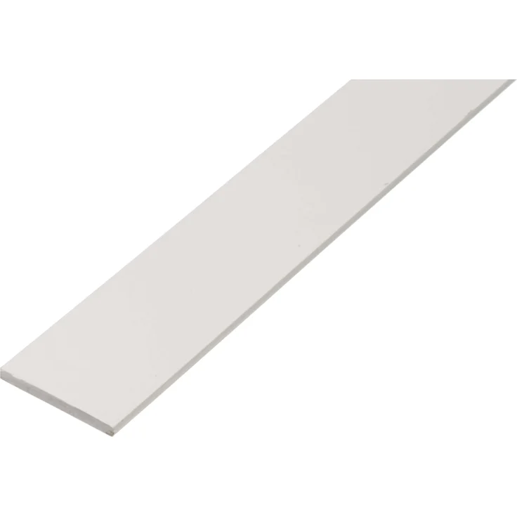 Alberts Flachstange | Kunststoff, weiß | 1000 x 25 x 2 mm 
(479404) – Bild 2