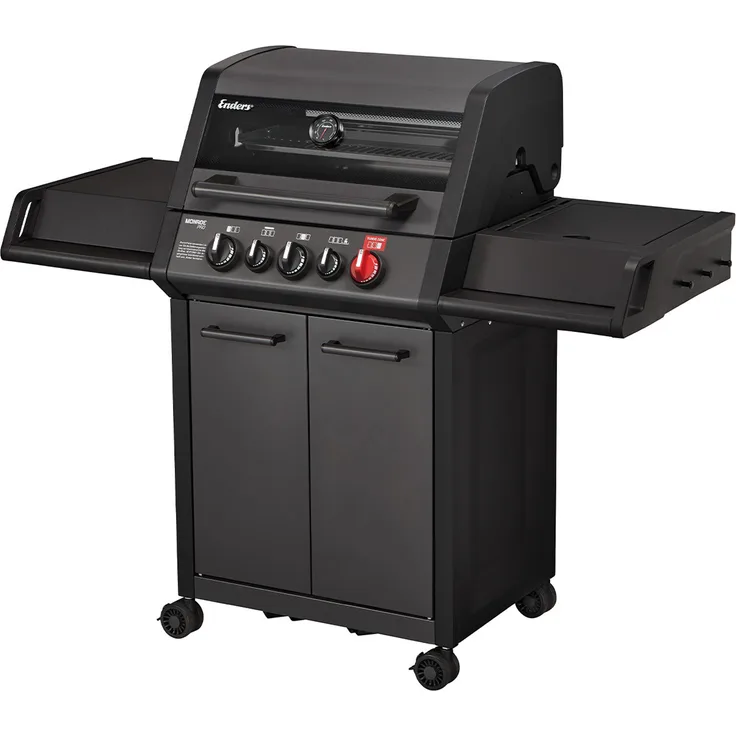 Enders Gasgrill Monroe Pro 3 SIK Turbo Shadow Campinggasgrill Standgrill Profigrillwagen