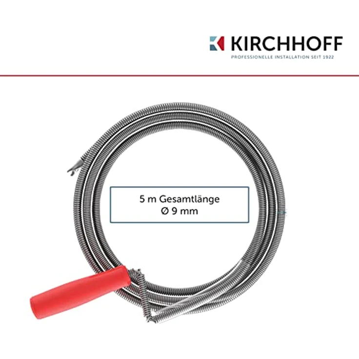 KIRCHHOFF Rohrreinigungsspirale, 9 mm x 5 m – Bild 6