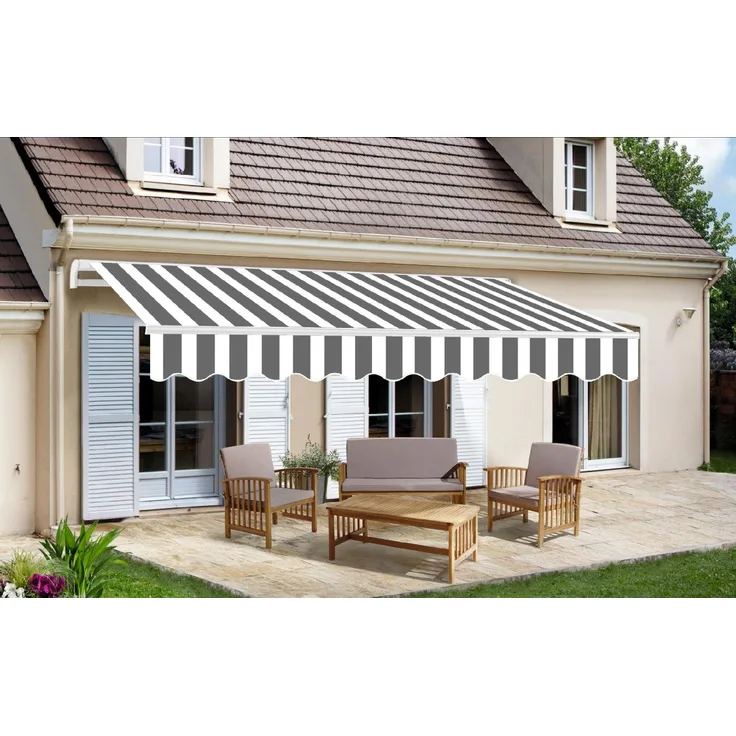 TrendLine Gelenkarm-Markise 3 x 2,5 m, Grey white