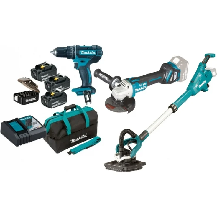 Makita DHP482RFX3 Akku Schlagbohrschrauber 18 V, mit 3 x Akku BL1830B,31tlg. Zubehör-Set und Ladegerät – Bild 1