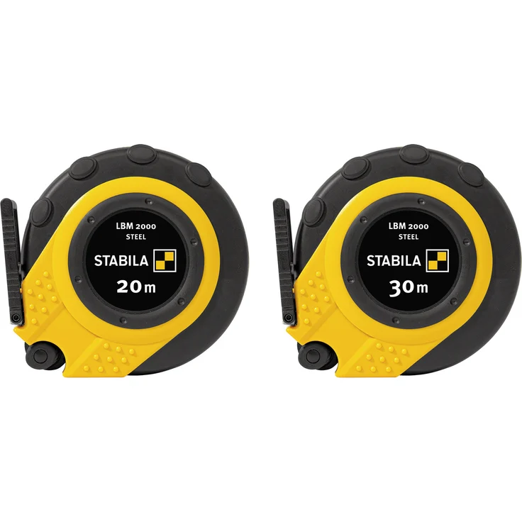 STABILA Kapselbandmaß LBM 2000 STEEL, 20 m, Stahl-Messband mit metrischer Skala und NYLON-WRAP-Ummantelung, Universalhaken, bruchsichere Kapsel, MID-Genauigkeit – Bild 3