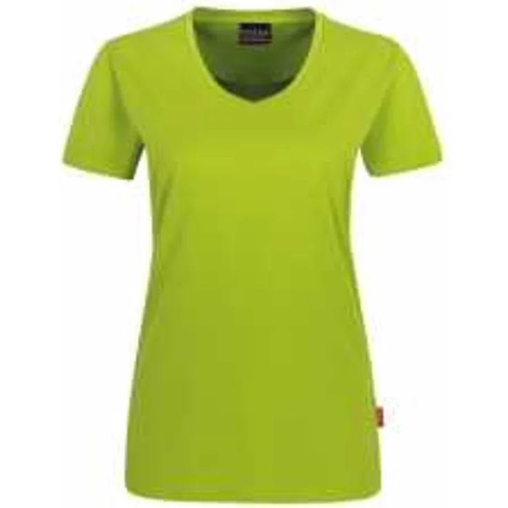 HAKRO Damen V-Shirt Mikralinar 181, kiwi, 6XL