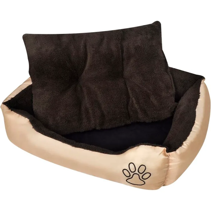 vidaXL Warmes Hundebett mit Polsterkissen M 12902