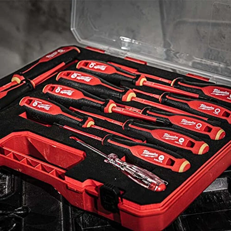 Milwaukee Tri-Lobe Schrauberdreher SET, VDE geprüft 12-teilig (PH/PZ/SL/T/Spannungsprüfer) – Bild 6