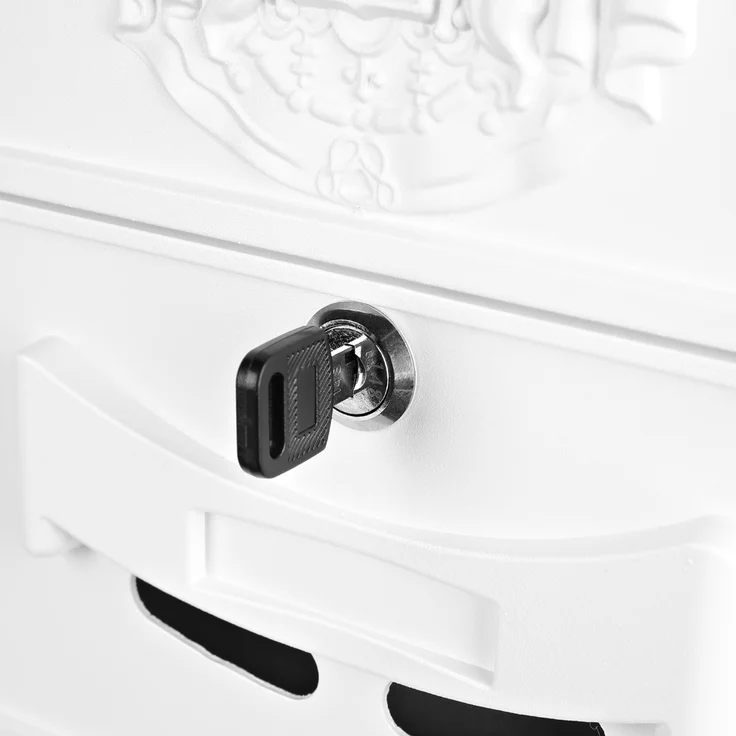 Mucola Briefkastenanlage im antik Design Weiß – Bild 5