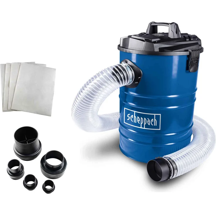 Scheppach Absauganlage DC100 inkl. Adapterset | 65 Liter Füllmenge | Metallbehälter mit Griff | 100 mm Schlauchanschluss | 1200W | Luftleistung: 215 m³/h | inkl. Filterpatrone und 4x Papierfilter – Bild 1