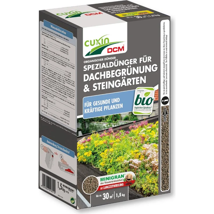Cuxin DCM Spezialdünger für Dachbegrünung & Steingärten, 1,5 kg – Bild 1
