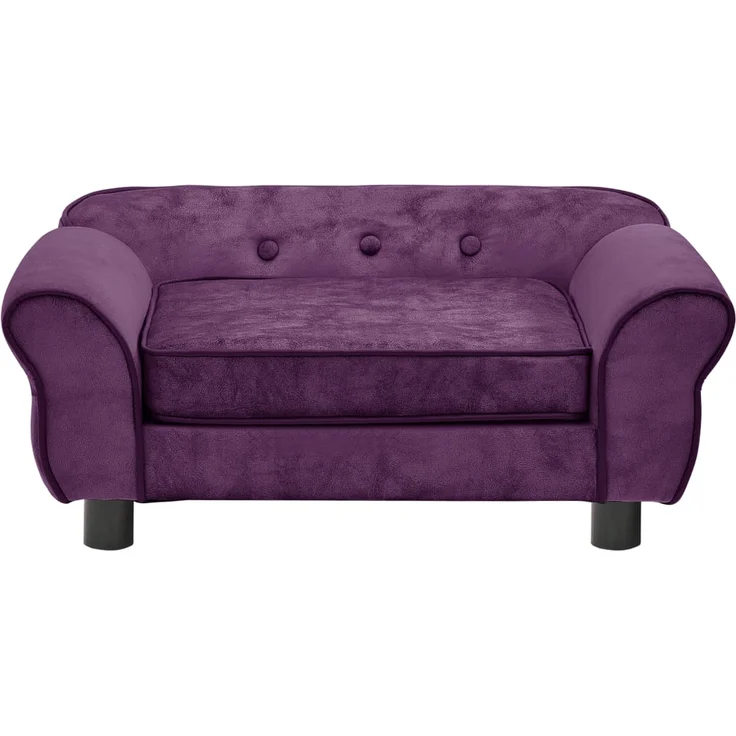 vidaXL Hundesofa Burgunderrot 72x45x30 cm Plüsch – Bild 3