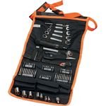 Black+Decker 76-teilig Handliche Roll-Tasche (mit Autowerkzeug-Zubehör) A7063