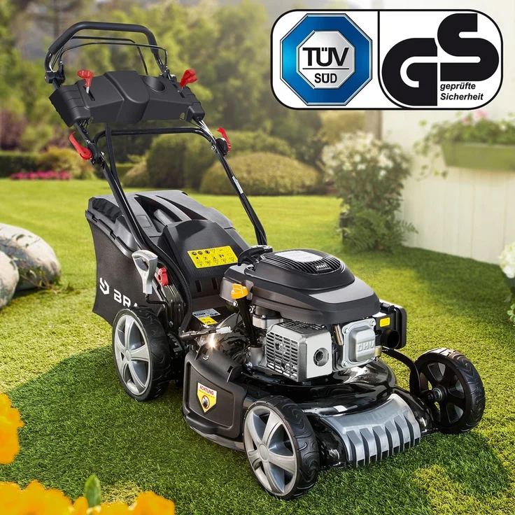 BRAST Rasenmäher Benzin 3,5kW(4,76PS) mit variablen Antrieb Elektrostart 46cm Schnittbreite TÜV - ESTART Speed - Preisvergleich – Bild 2