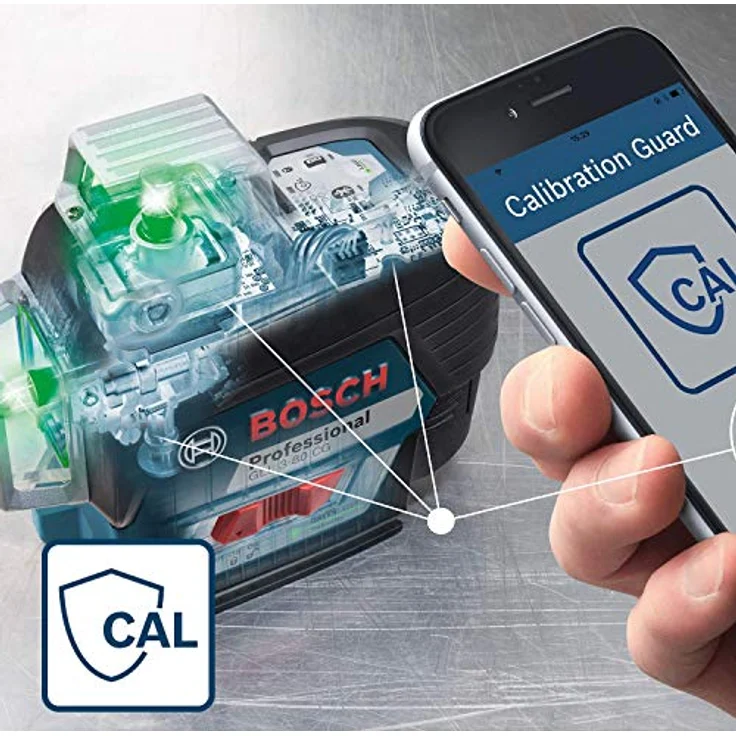 Bosch Professional 12V System Linienlaser GLL 3-80 CG 2x Akku 12 V grüner Laser mit App-Funktion Lad – Bild 6