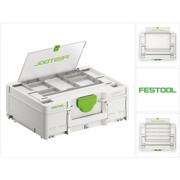 Festool SYS3 DF M 137 Systainer Werkzeugkoffer mit Deckelfach ( 577346 ) 396 x 296 x 137 mm 10,4 l koppelbar