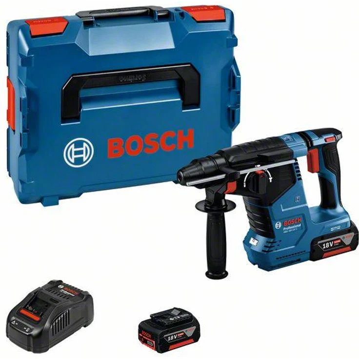 Bosch Professional Akku-Bohrhammer mit SDS plus GBH 18V-24 C, 2 Akku, Schnellladeg. und L-BOXX – Bild 1