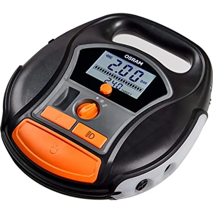 Osram Auto OTIR6000 Kompressor 5.5 bar Automatische Abschaltung, Digitales Display, mit Arbeitslampe, mit Powerbank-Funktion – Bild 1