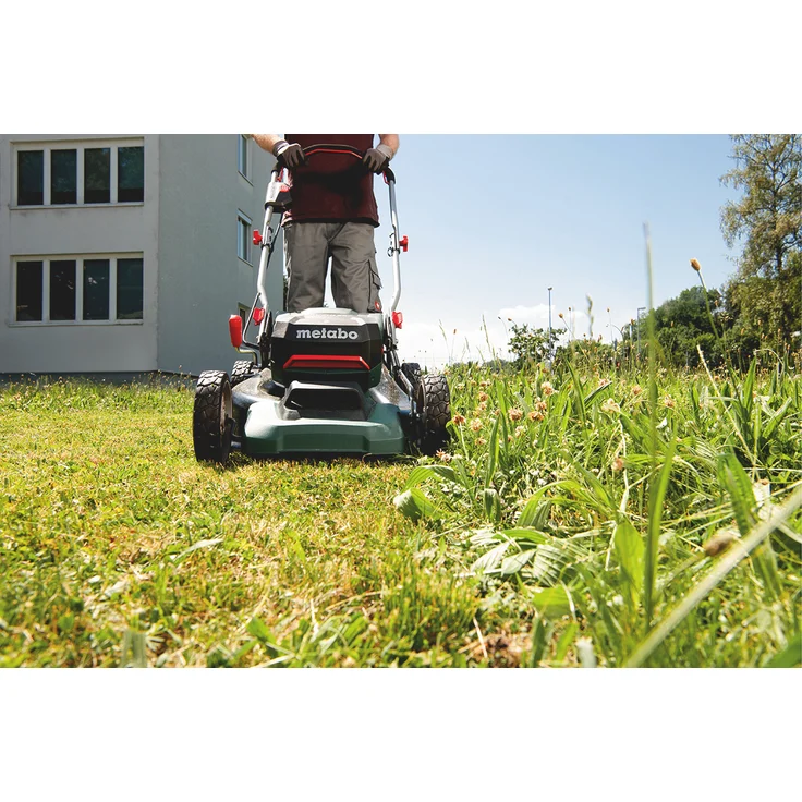 Metabo Akku Rasenmäher RM 36-18 LTX BL 46 (2x 18 Volt Li-Ion für große Flächen bis 800 m², Mulchfunktion, Schnittbreite: 46 cm, bürstenloser Motor) inkl. 2x 5,2 Ah Li-Ion Akku und Ladegerät ASC 145 Duo – Bild 11
