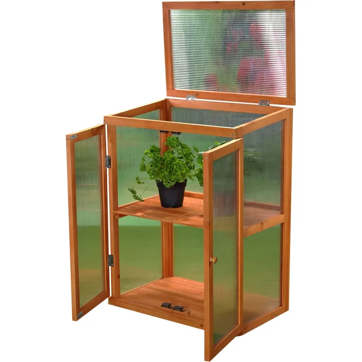 Mucola Gewächshaus Treibhaus Pflanzhaus Anzuchthaus 2 Türen Garten Balkon Schrank
