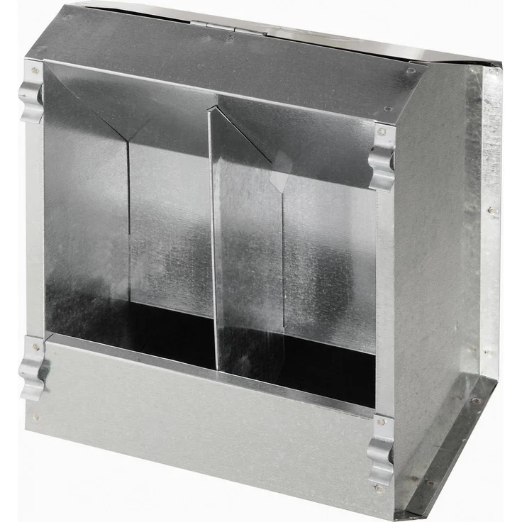 Kerbl Futterautomat f. Kaninchen 2 Freßplätze aus Metall 3L – Bild 1