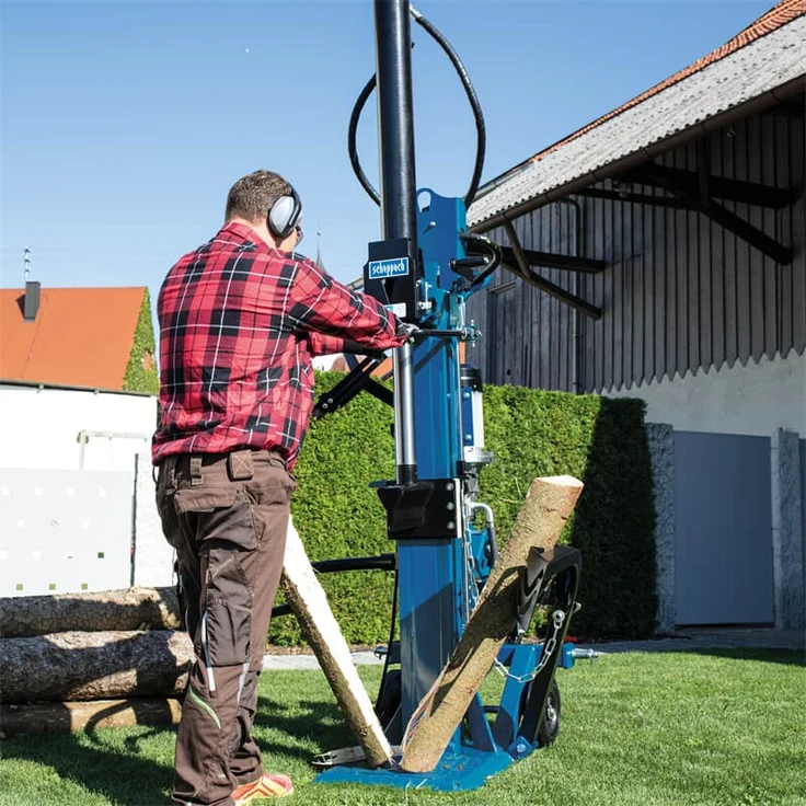 Scheppach Holzspalter HL2550GM Meterholzspalter Hydraulikspalter mit Zapfwellenantrieb & 400V Anschluss | 25 Tonnen Spaltkraft | 5100W Leistung | max. Holzlänge 1100mm | Zylinderhub 948mm - Preisvergleich – Bild 3