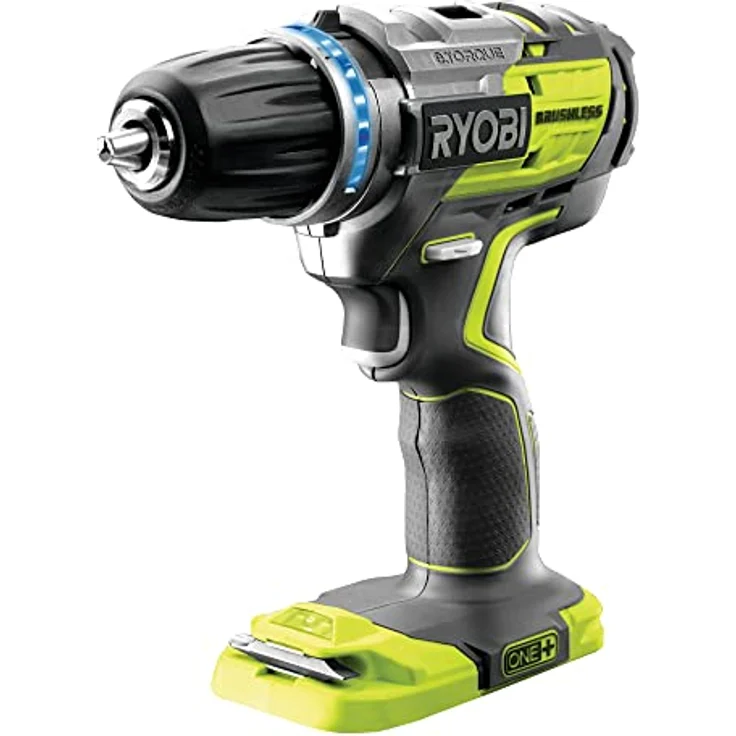 Ryobi R18DDBL-0 Akku-Bohrschrauber 60 Nm 18 V ONE+ Rechts-/Linkslauf, LED-Licht, Drehzahlvorwahl, Softgriff ohne Akku ohne Ladegerät 1.600 U/min 13 mm Schnellspannbohrfutter – Bild 2