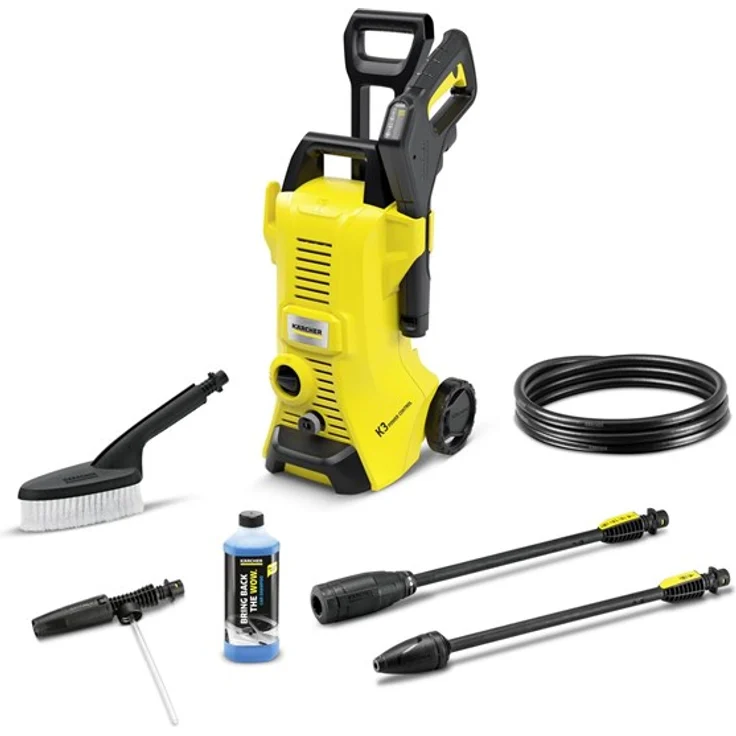 Kärcher K 3 Power Control Car 1.676-104.0 Hochdruckreiniger 380 l/h 6,5 kg 1600 W 120 bar 25 m²/h 40 °C mit Waschbürste, Schaumstrahl, Reinigungsmittel, Autoshampoo, 0,5 l – Bild 1