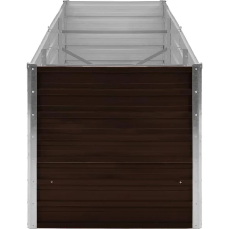 vidaXL Garten-Hochbeet Braun Rechteckig 240 x 80 x 77 cm Verzinkter Stahl – Bild 6