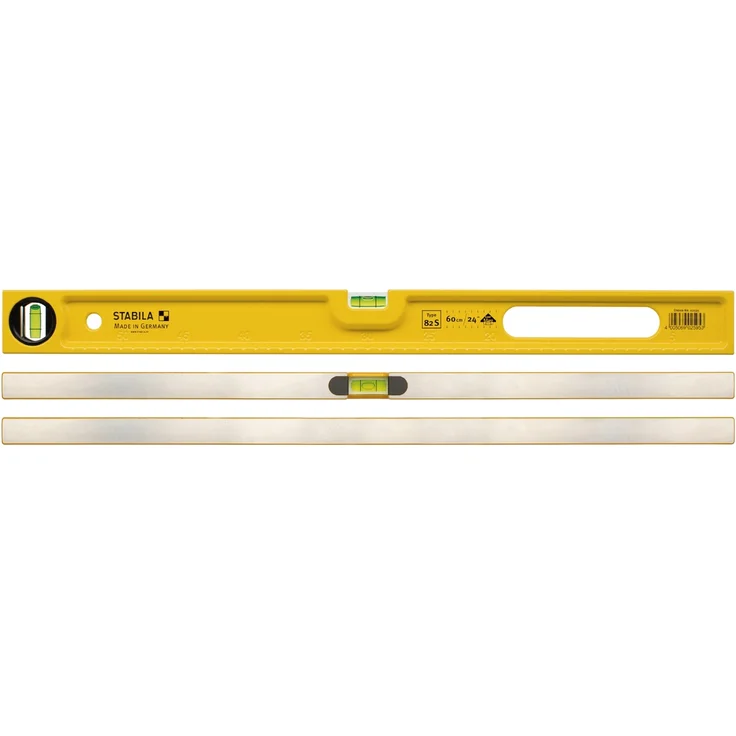STABILA Wasserwaage Type 82 S, 60 cm, robustes Alu-Druckgussprofil, metrische Skala, 1 Horizontal-Libelle, 1 Vertikal-Libelle, 1 Grifföffnung, Made in Germany – Bild 4