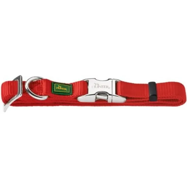 Hunter Hunde-Halsung Vario Basic Alu-Strong rot L