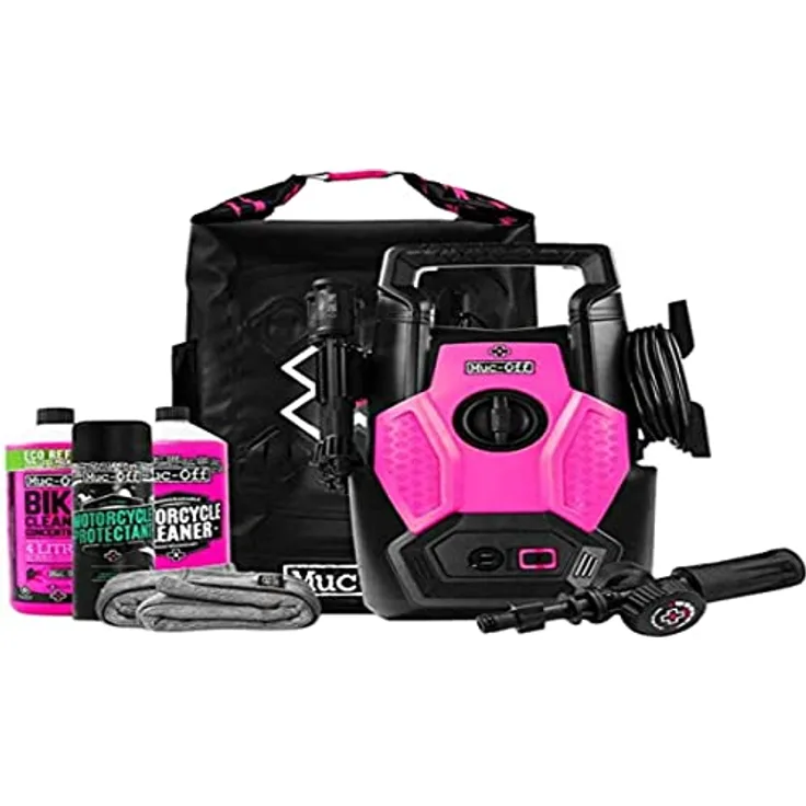 Muc Off Hochdruckreiniger ''Pressure Washer Moto '' Set - Schwarz-Pink