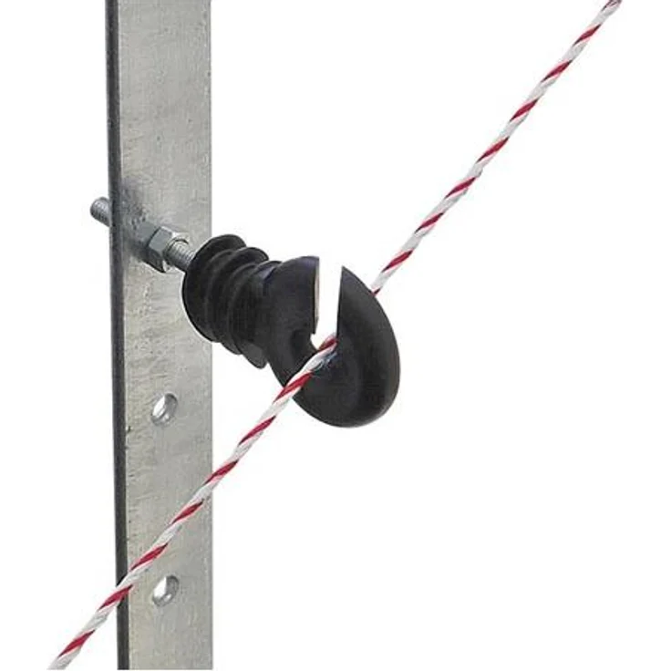 CORRAL - COR44324-206 - Metallpfahl Mtrisch Ringisolator, Schwarz, 30x6mm, metal post, 20 Stück im Set – Bild 3