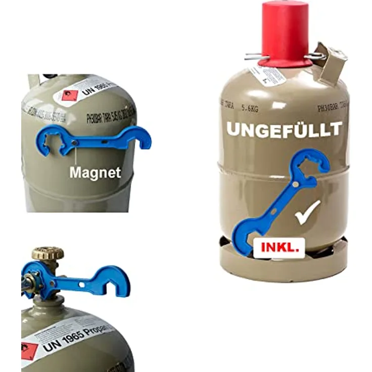 5 kg Propangas-Flasche Gasflasche Neu,   ungefüllt für Camping, Gasgrill, Gaskocher