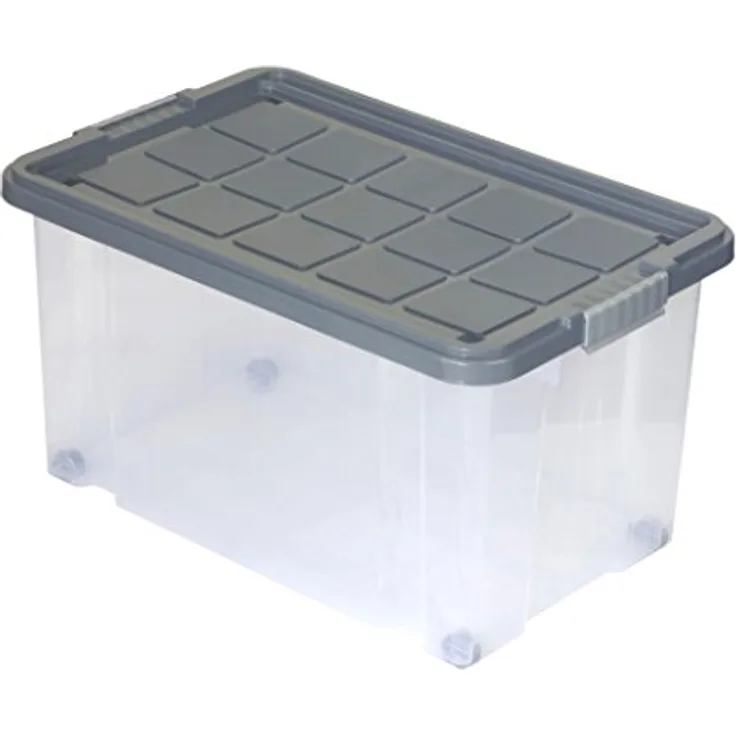 Eurobox mit Deckel 60 x 40 x 33 cm Transparent Kunststoff
