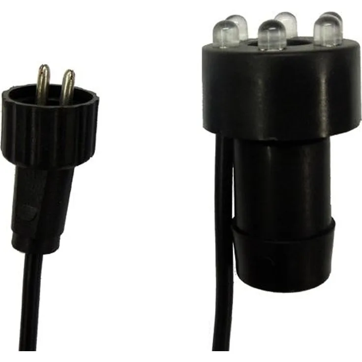 Heissner LED-Lampe für Steinbrunnen warmweiß, gelb/weiß, Durchmesser 30 mm, Kabellänge 150cm, 3/4 " Schlauchanschluss (ET20-16910)