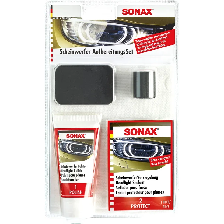 SONAX 04059410  Scheinwerfer AufbereitungsSet 85 ml