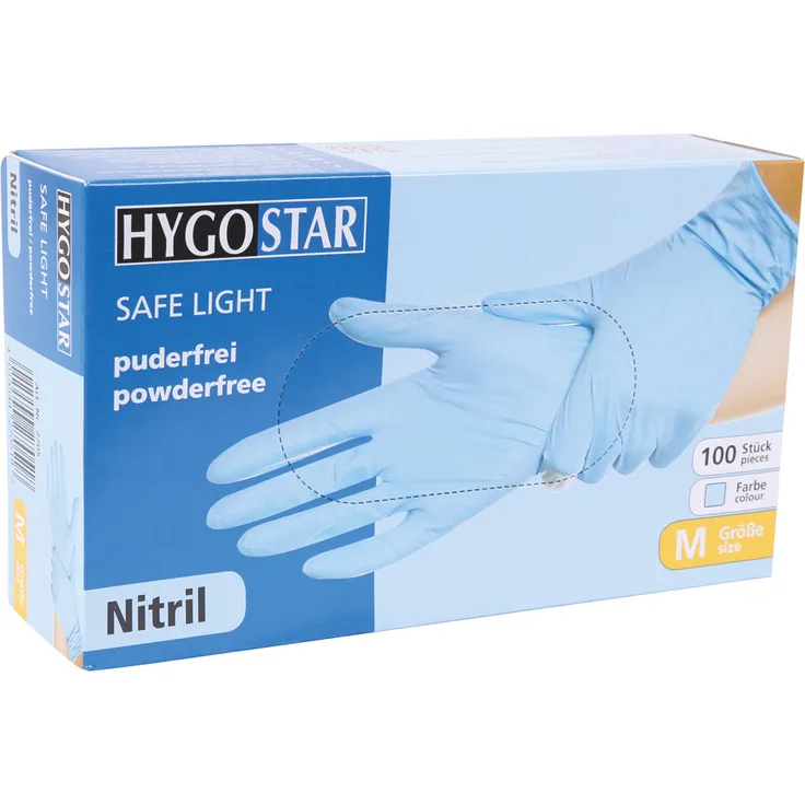 100 Stk Nitril Handschuhe Safe Light puderfrei blau 6