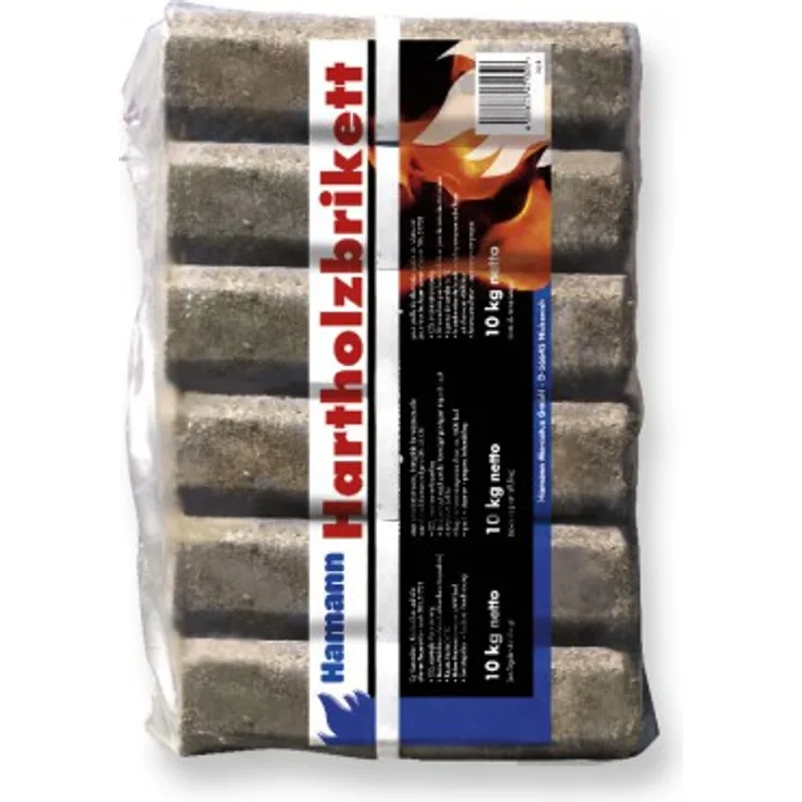 Hamann Hartholzbriketts 8-eckig mit Loch 10 kg